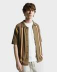 Far Afield Velzy Knitted Shirt - Canopy Stripe - Brown/Multi-Men's Shirts-Brooklyn-Vancouver-Yaletown-Canada