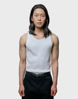Merz Iconic Ribbed Cotton Tank Top - White-Men's T-Shirts-Brooklyn-Vancouver-Yaletown-Canada