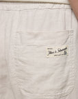 Merz Workers Linen Drawstring Pants - Light Stone-Men's Pants-Brooklyn-Vancouver-Yaletown-Canada