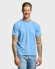 Easy Mondays Crew Neck SS Cotton T-Shirt - Azure-Men's T-Shirts-Brooklyn-Vancouver-Yaletown-Canada