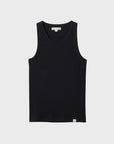 Merz Iconic Ribbed Cotton Tank Top - Deep Black-Men's T-Shirts-Brooklyn-Vancouver-Yaletown-Canada