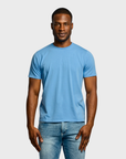 Easy Mondays Crew Neck T Azure-Men's T-Shirts-Brooklyn-Vancouver-Yaletown-Canada