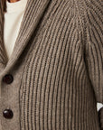 Peregrine Wilkinson Cardigan - Oak-Men's Sweaters-Brooklyn-Vancouver-Yaletown-Canada