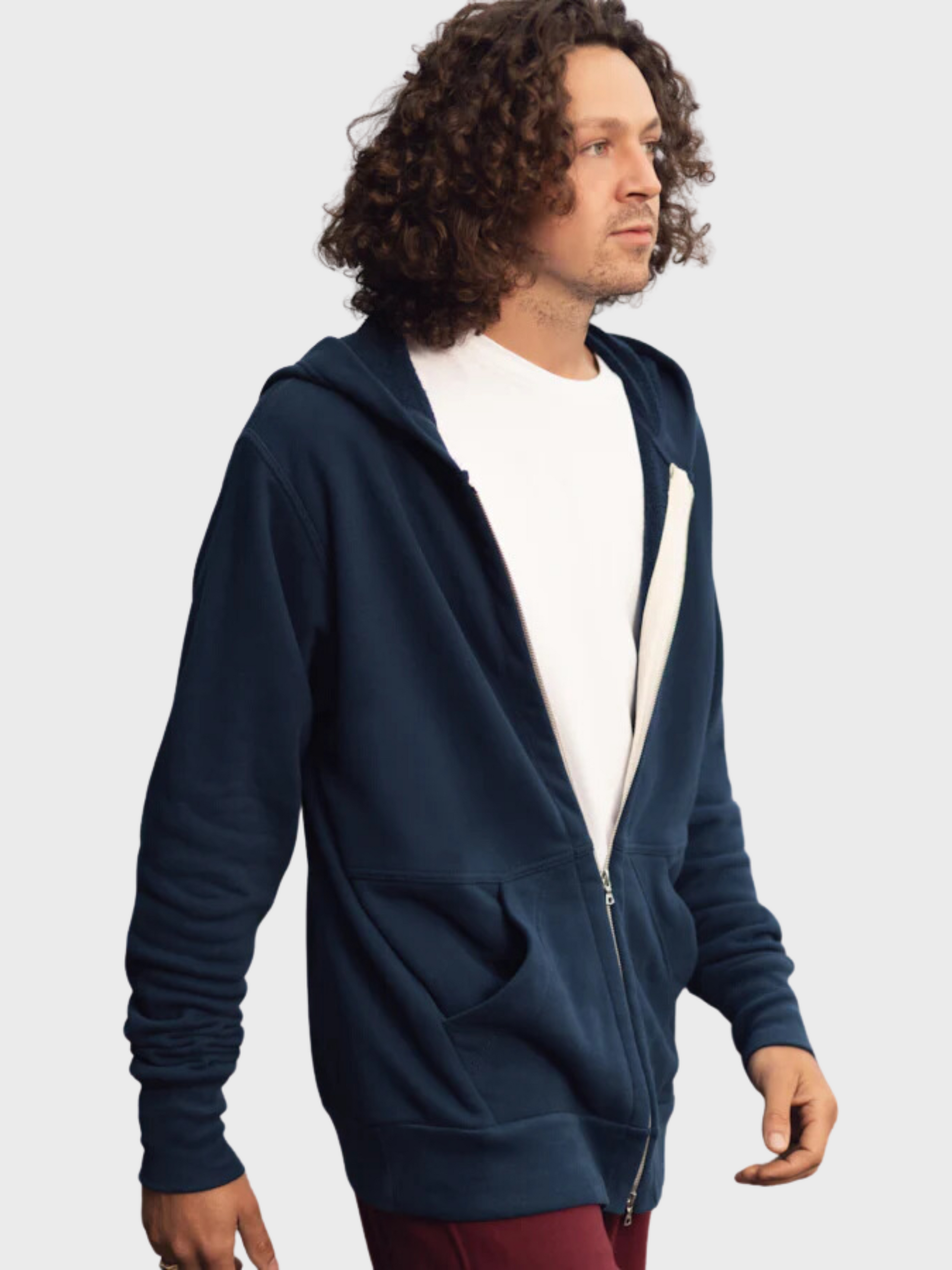 Frere Du Nord Summer Zip Up Hoodie Navy SS24-Men&#39;s Sweaters-S-Brooklyn-Vancouver-Yaletown-Canada