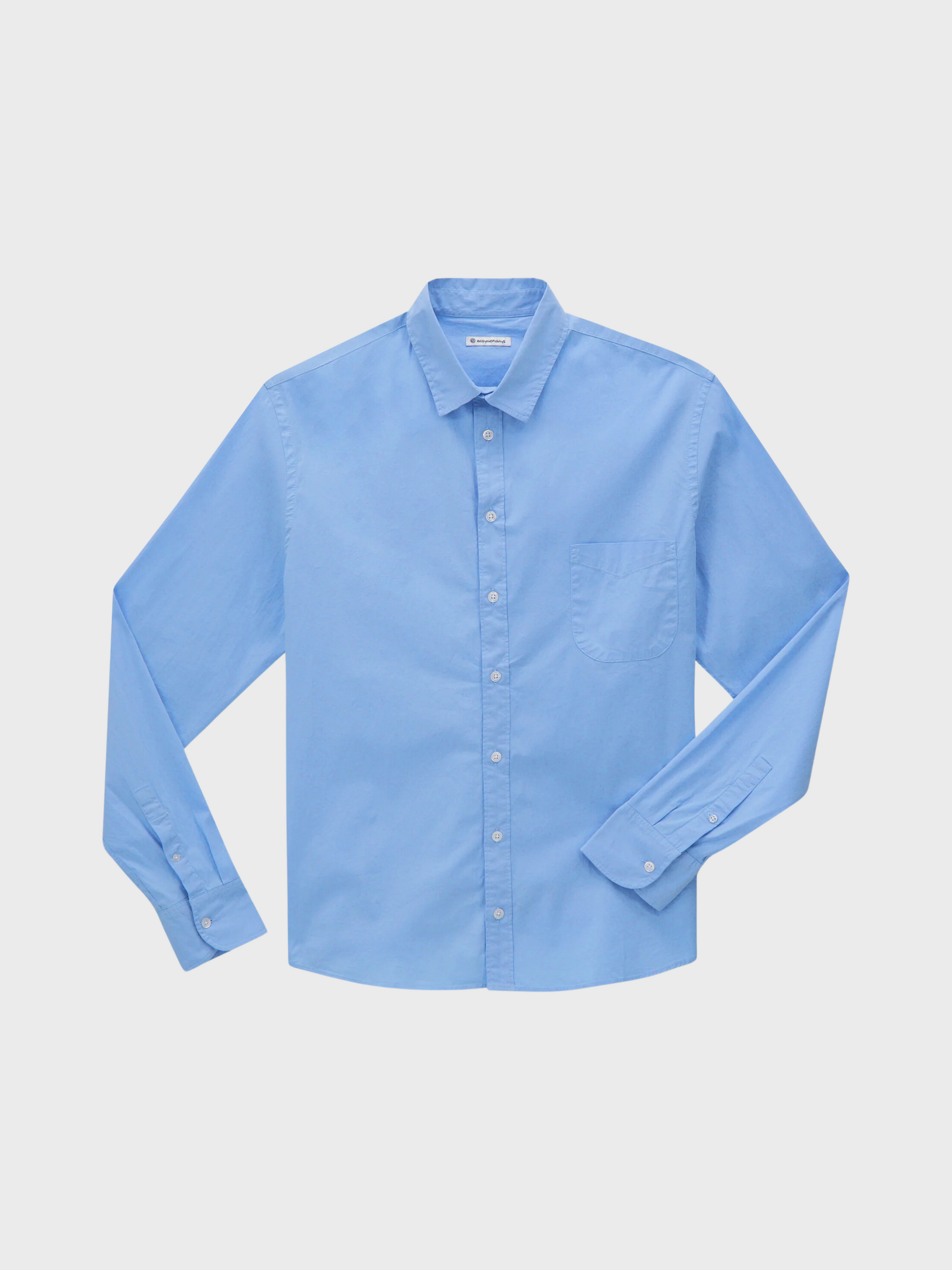 Easy Mondays Poplin Shirt Washed Blue SS24-Men&#39;s Shirts-Brooklyn-Vancouver-Yaletown-Canada