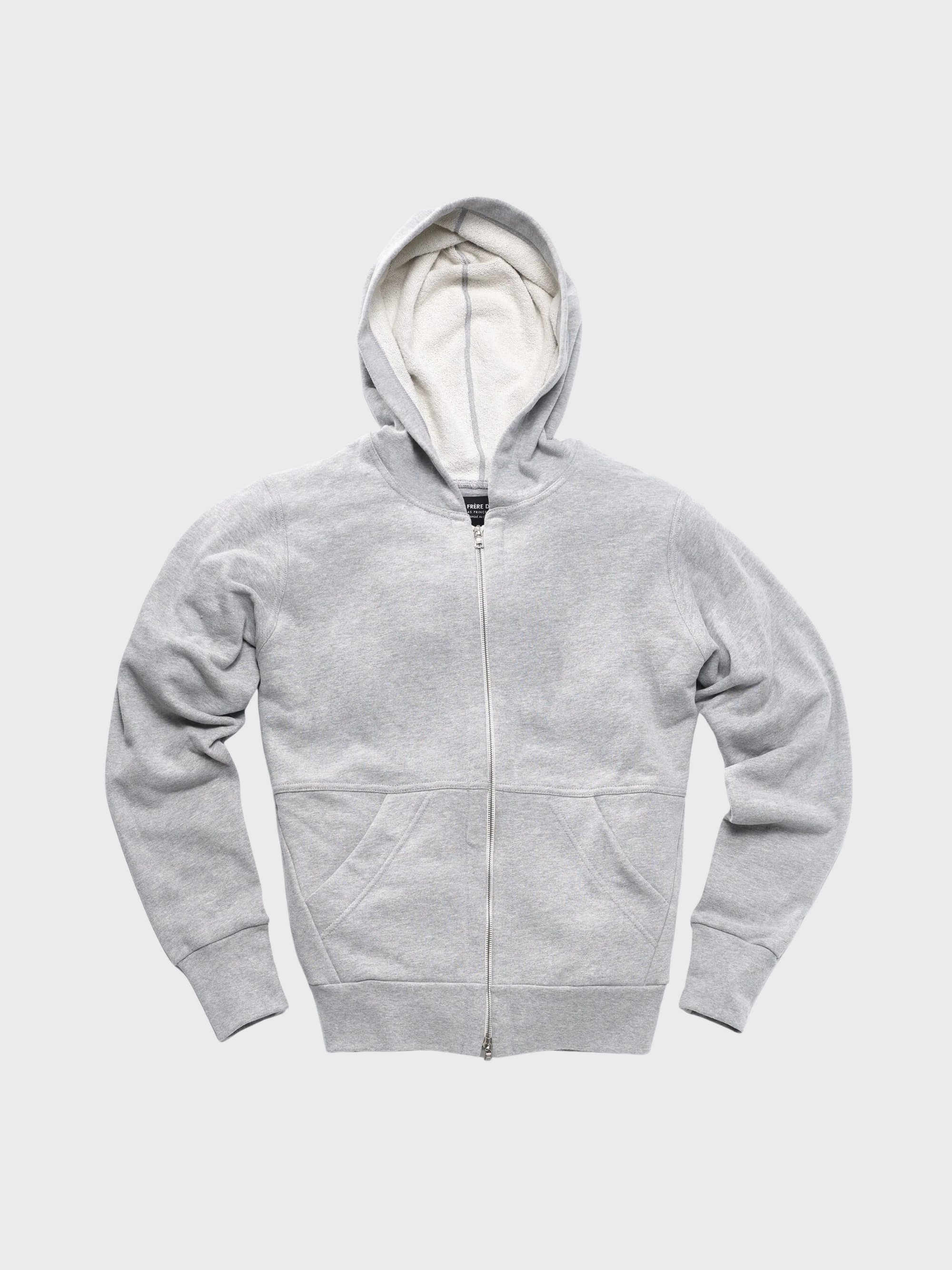 Frere Du Nord Summer Zip Up Hoodie Heather Grey SS24-Men&#39;s Sweaters-S-Brooklyn-Vancouver-Yaletown-Canada