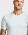 Easy Mondays V Neck Tee Cloud SS24-Men's T-Shirts-Brooklyn-Vancouver-Yaletown-Canada