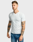 Easy Mondays V Neck Tee Cloud SS24-Men's T-Shirts-S-Brooklyn-Vancouver-Yaletown-Canada