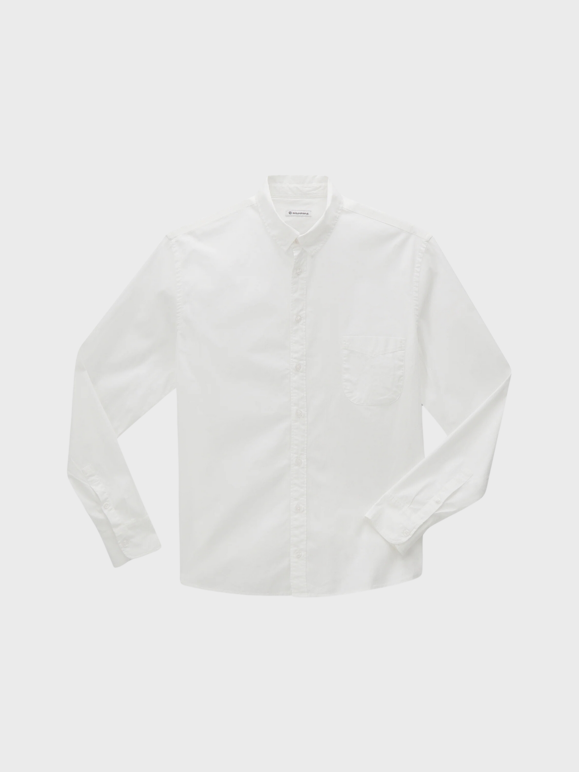 Easy Mondays Poplin Shirt White SS24-Men&#39;s Shirts-Brooklyn-Vancouver-Yaletown-Canada