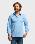 Easy Mondays Poplin Shirt Washed Blue SS24-Men's Shirts-S-Brooklyn-Vancouver-Yaletown-Canada