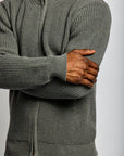 Easy Mondays Zip Cardigan Charcoal-Men's Sweatshirts-Brooklyn-Vancouver-Yaletown-Canada