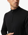 34 Heritage Quarter Zip Sweater Black-Men's Sweaters-Brooklyn-Vancouver-Yaletown-Canada