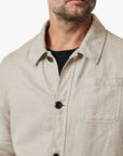 34 Heritage Herringbone Overshirt Beige-Men's Shirts-Brooklyn-Vancouver-Yaletown-Canada