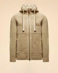 Aeronautica Militare Full Zip Hooded Sweater - Hazelnut-Men's Sweaters-Brooklyn-Vancouver-Yaletown-Canada