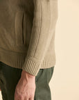Aeronautica Militare Full Zip Hooded Sweater - Hazelnut-Men's Sweaters-Brooklyn-Vancouver-Yaletown-Canada