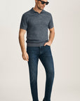 34 Heritage Melange Sweater Indigo-Men's Sweaters-Brooklyn-Vancouver-Yaletown-Canada