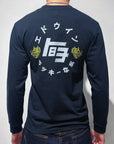 Edwin Long Sleeve Tee - Navy Lucky You-Men's T-Shirts-Brooklyn-Vancouver-Yaletown-Canada