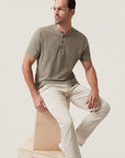 34 Heritage Slub SS Henley Pastel Olive-Men's T-Shirts-Brooklyn-Vancouver-Yaletown-Canada