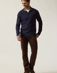 34 Heritage Quarter Zip Sweater Navy-Men's Sweaters-Brooklyn-Vancouver-Yaletown-Canada