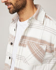 Peregrine Blunt Overshirt White Grid-Men's Jackets-Brooklyn-Vancouver-Yaletown-Canada
