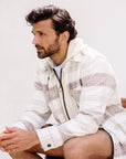 Peregrine Blunt Overshirt White Grid-Men's Jackets-Brooklyn-Vancouver-Yaletown-Canada