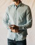 Kato - The Ripper LS WGauze Org Shirt - SS23-Men's Shirts-Aqua Blue-S-Yaletown-Vancouver-Surrey-Canada