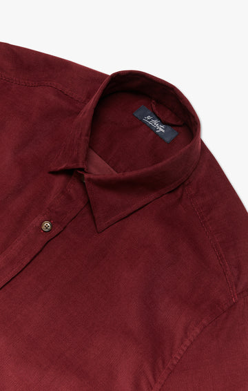 34 Heritage Shirt Corduroy Bordeaux-Men's Shirts-Brooklyn-Vancouver-Yaletown-Canada