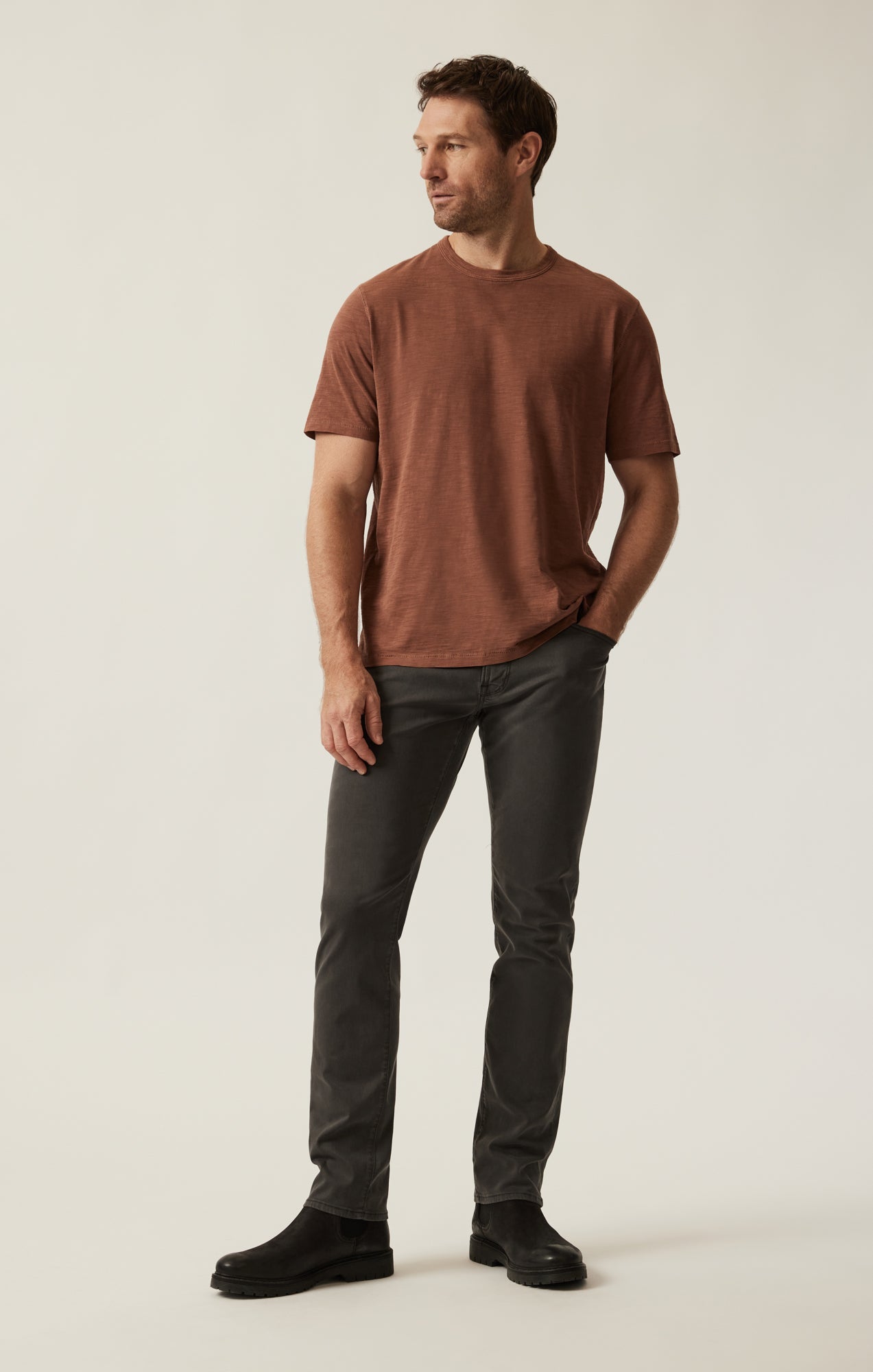 34 Heritage Slub Crew Neck T-Shirt Cinnamon-Men&#39;s T-Shirts-Brooklyn-Vancouver-Yaletown-Canada