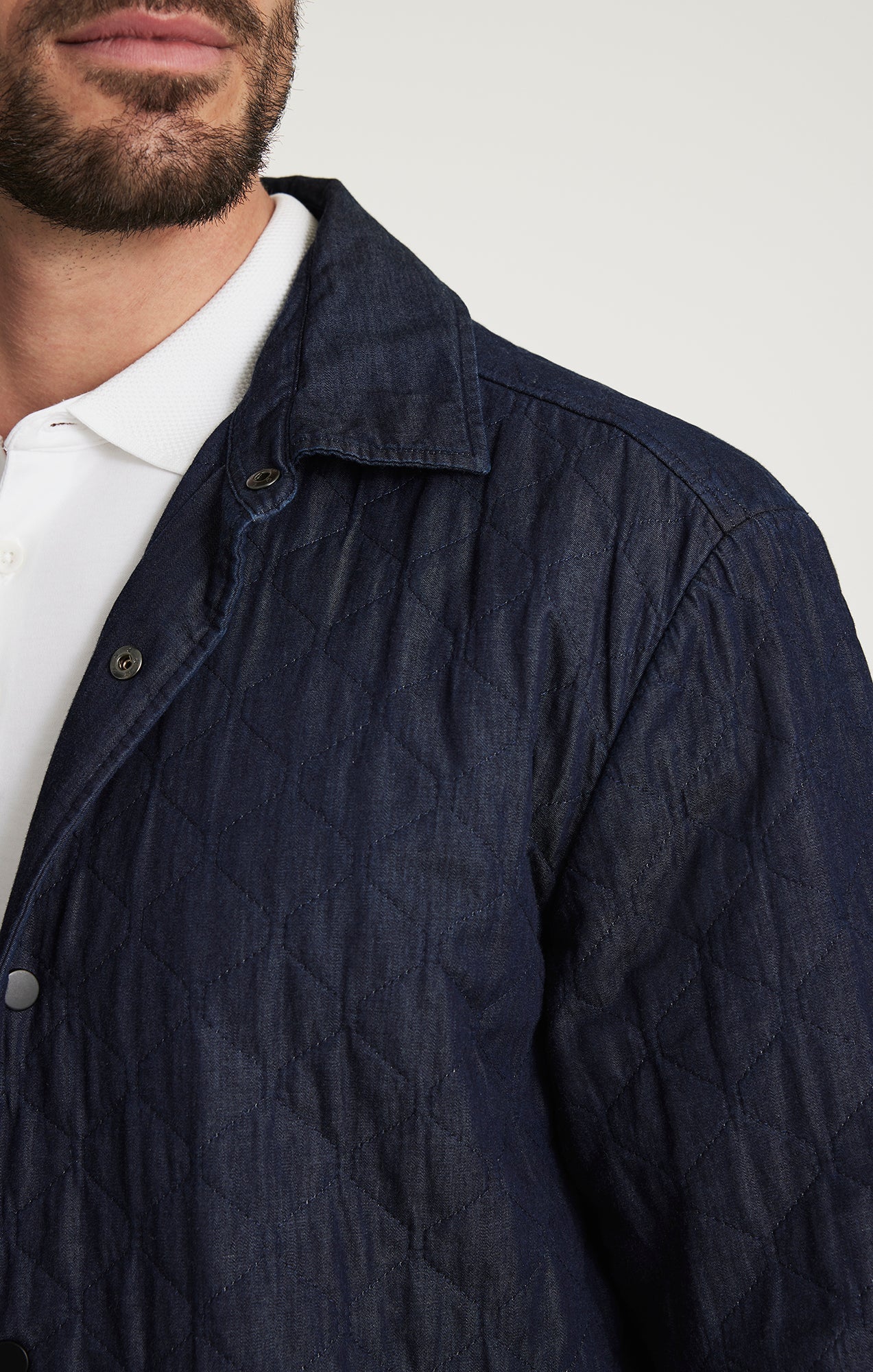 34 Heritage Denim Quilted Overshirt Rinse-Men&#39;s Shirts-Brooklyn-Vancouver-Yaletown-Canada
