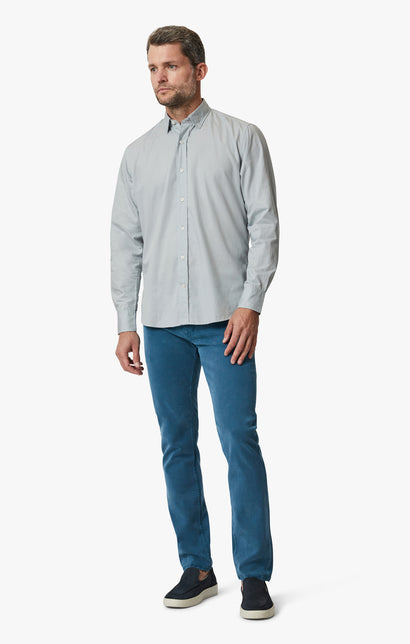 34 Heritage Luxe Twill Shirt Pearl Blue-Men&#39;s Shirts-Brooklyn-Vancouver-Yaletown-Canada