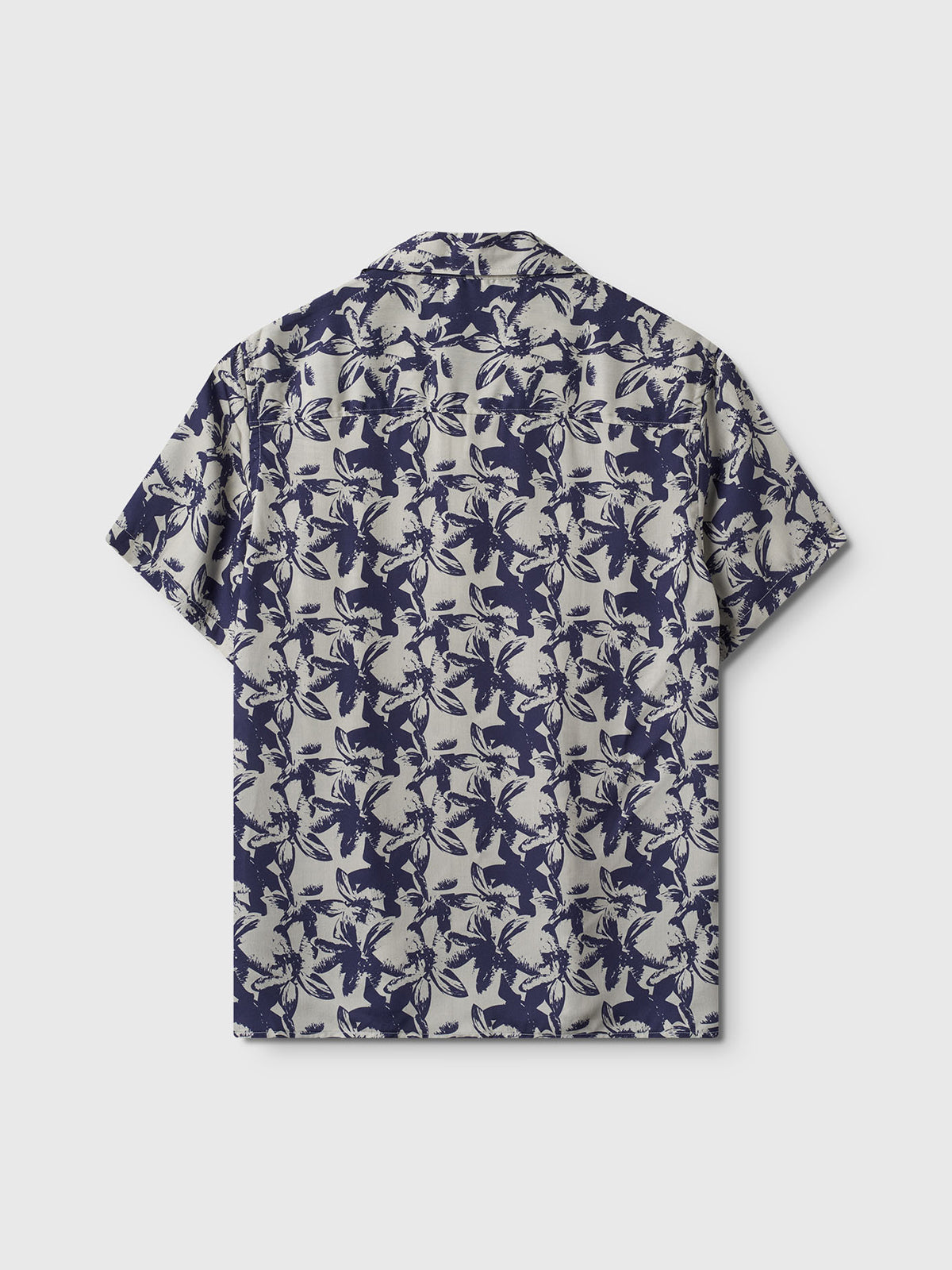 Gabba Tencel Pattern SS Shirt Black with Flowers-Men&#39;s Shirts-Brooklyn-Vancouver-Yaletown-Canada