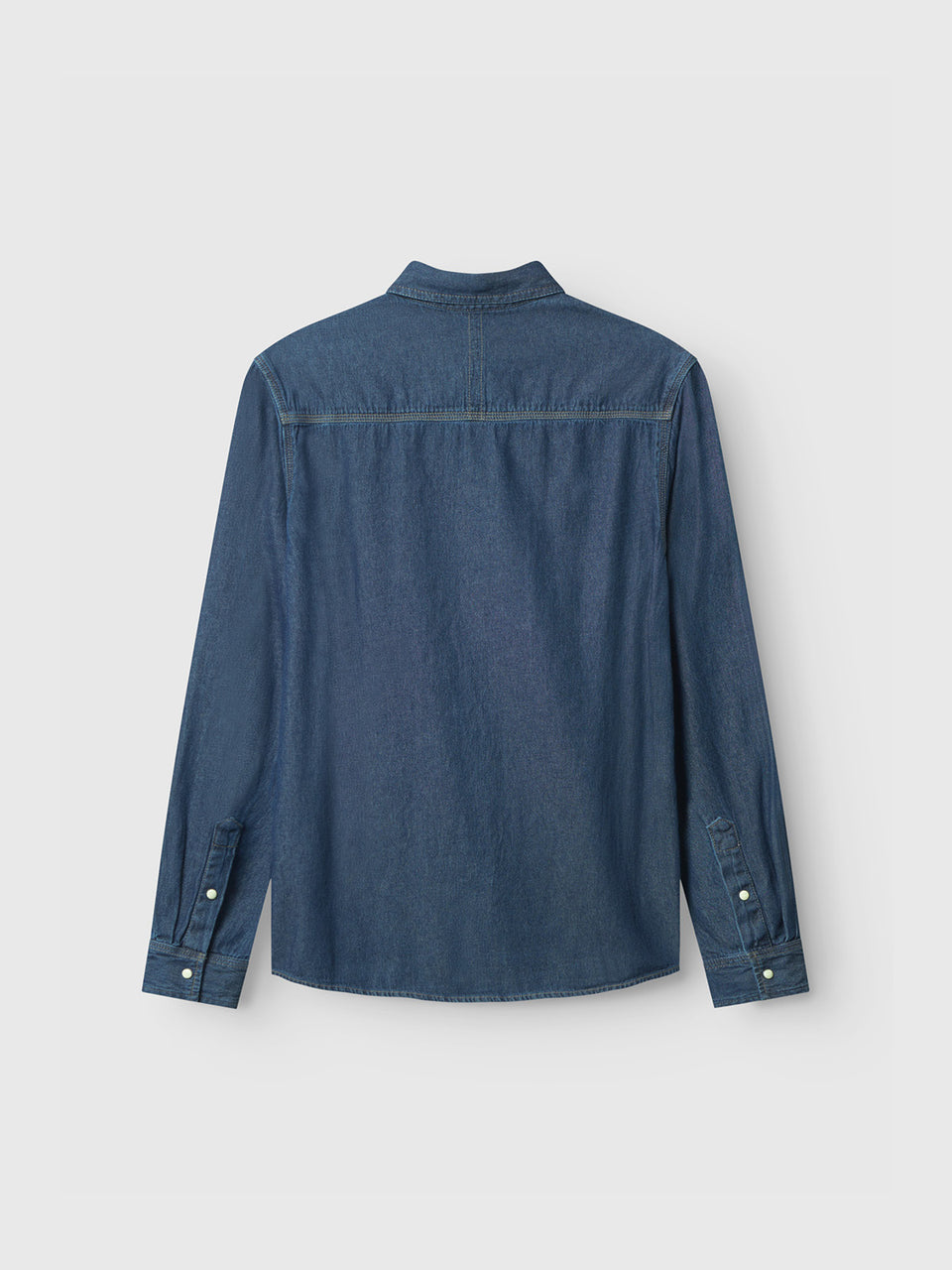 Gabba Shirt Sven Reg Denim Long Sleeve - Dark Blue Denim-Men's Shirts-Brooklyn-Vancouver-Yaletown-Canada