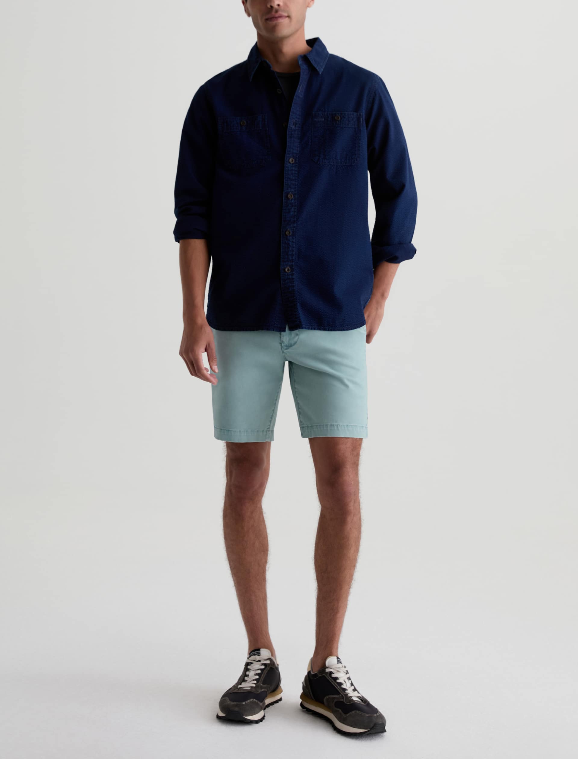 AG Wanderer Shorts - Sulfur Smokey Blue-Men's Shorts-Brooklyn-Vancouver-Yaletown-Canada