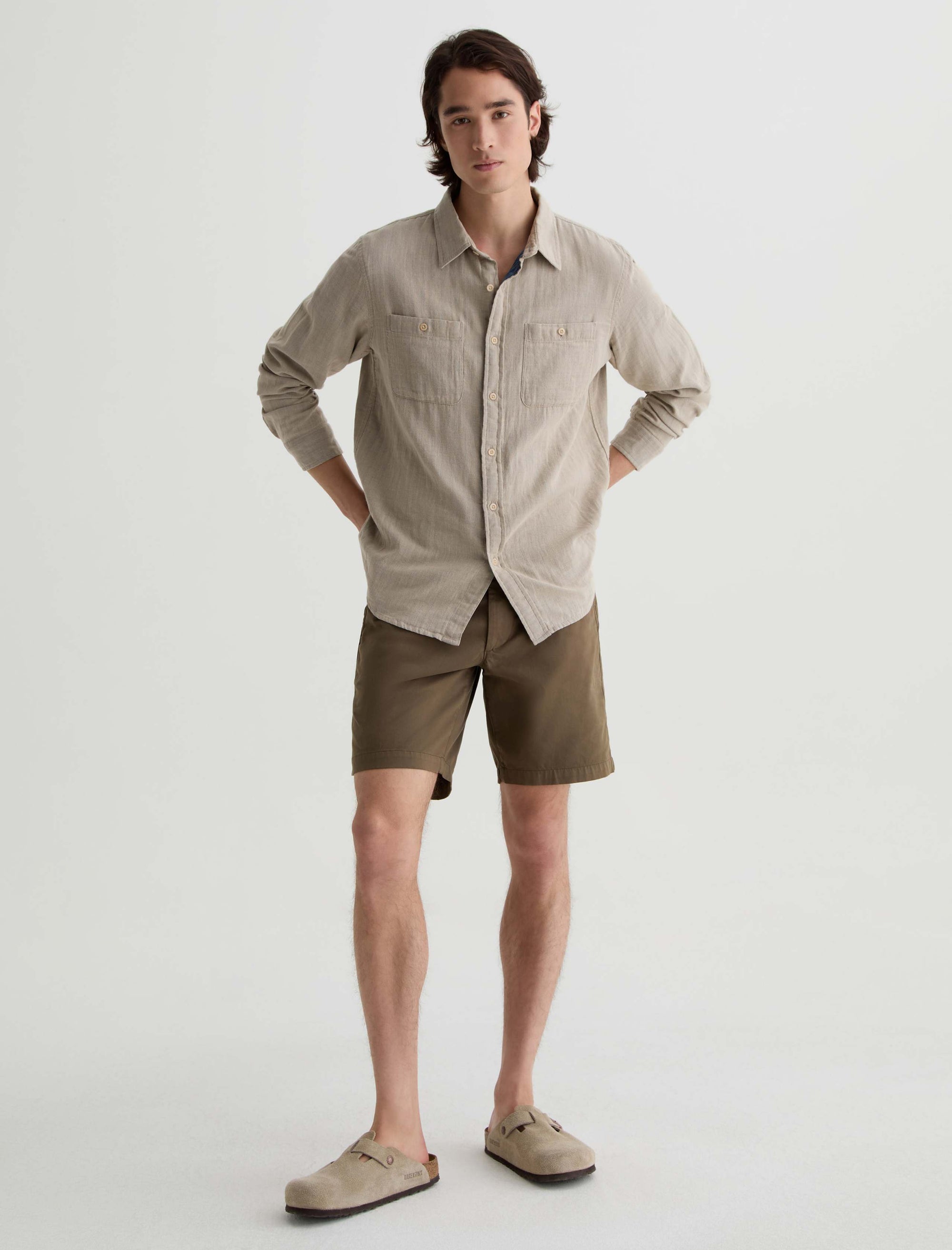 AG Wanderer Shorts - Soft Mushroom-Men's Shorts-Brooklyn-Vancouver-Yaletown-Canada