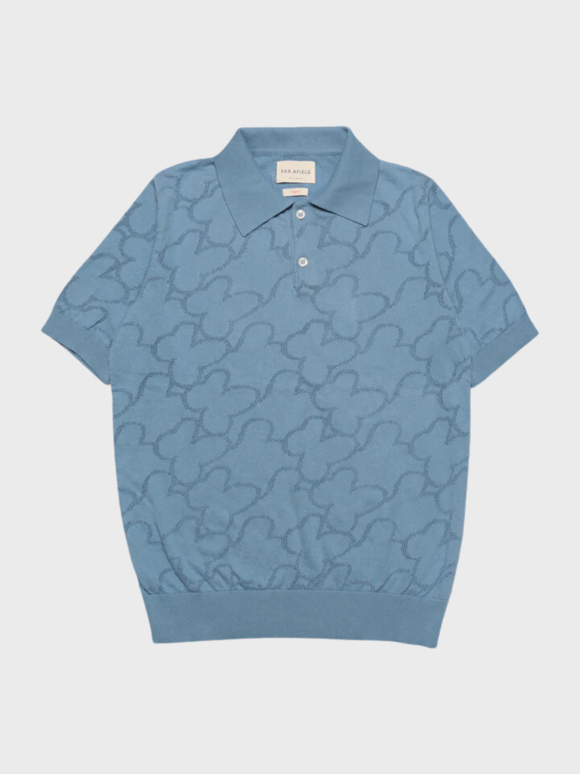 Far Afield Belser SS Polo Tee Allure Blue SS24-Men's T-Shirts-S-Yaletown-Vancouver-Surrey-Canada