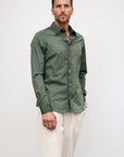 Ploumanch Harrison Poplin Shirt - Classic Fit - Nori-Men's Shirts-Brooklyn-Vancouver-Yaletown-Canada