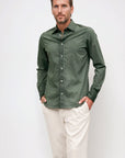 Ploumanch Harrison Poplin Shirt - Classic Fit - Nori-Men's Shirts-Brooklyn-Vancouver-Yaletown-Canada