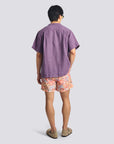 Bather Macaw Jungle Swim Trunk - Red-Men's Shorts-Brooklyn-Vancouver-Yaletown-Canada