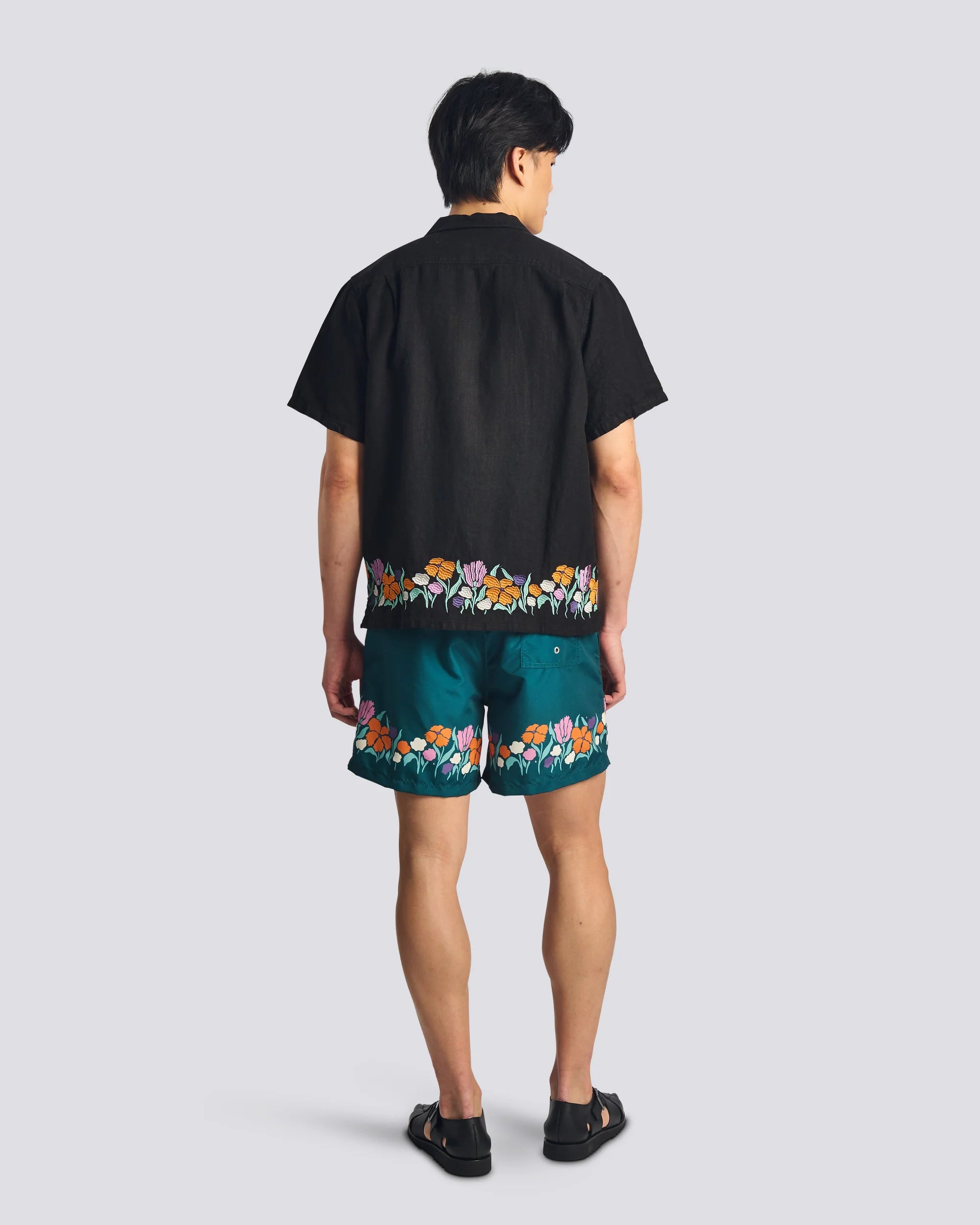 Bather Evergreen Lawn Swim Trunk - Green-Men's Shorts-Brooklyn-Vancouver-Yaletown-Canada