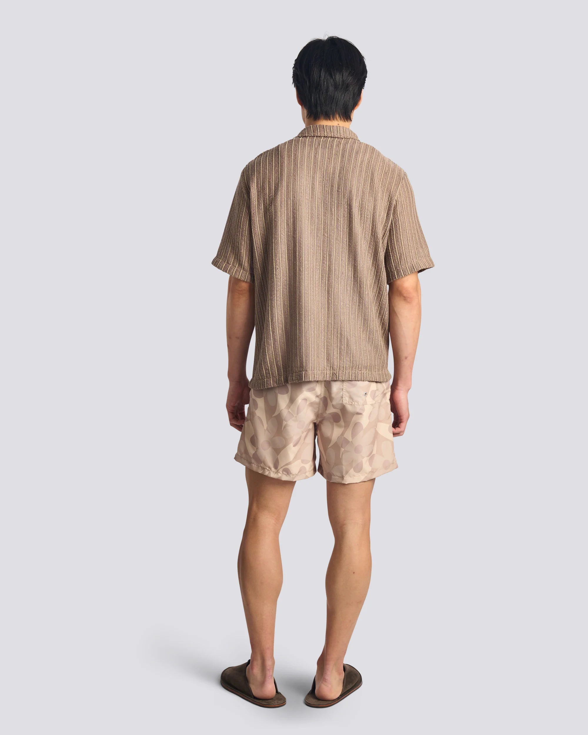 Bather Birch Daisy Trip Swim Trunk - Natural-Men's Shorts-Brooklyn-Vancouver-Yaletown-Canada