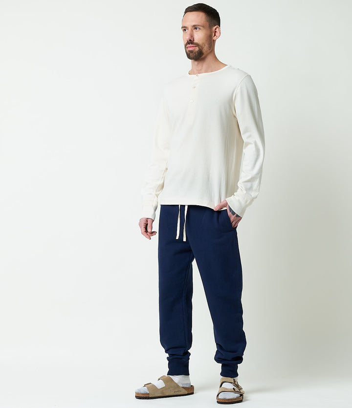 Merz Men's Loopwheeled Sweatpants - ink blue-Men's Pants-Brooklyn-Vancouver-Yaletown-Canada