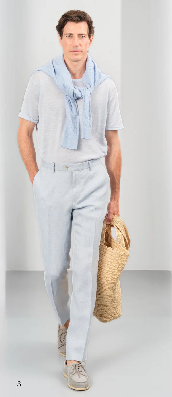 Sand LinenT-Shirt - Lt Blue-Men's T-Shirts-Brooklyn-Vancouver-Yaletown-Canada