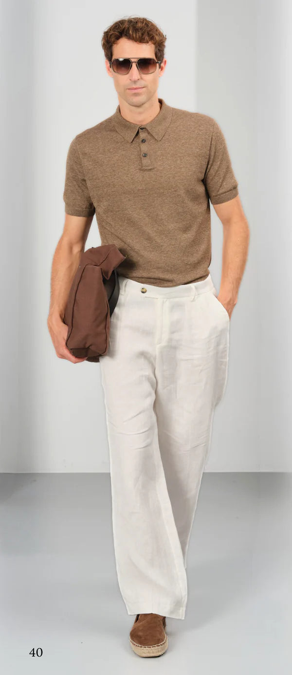 Sand 5623RicoPolo - Brown-Men's T-Shirts-Brooklyn-Vancouver-Yaletown-Canada