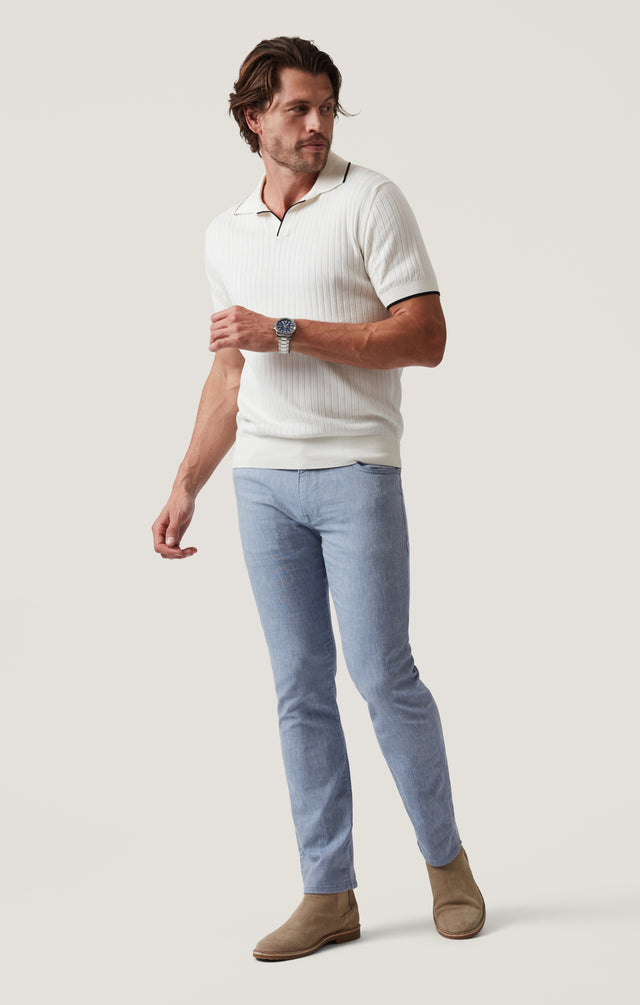 34 Heritage Polo Sweater - Off White-Men&#39;s Sweaters-Brooklyn-Vancouver-Yaletown-Canada