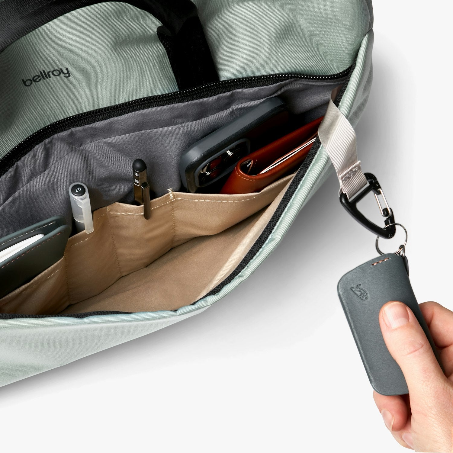Bellroy Via Work Bag (Tech Briefcase) Eucalyptus. Shop Men's Bags