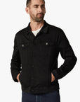 34 Heritage - Travis Black Brushed Denim Jacket-Men's Jackets-Brooklyn-Vancouver-Yaletown-Canada