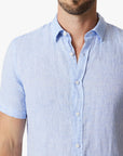 34 Heritage Linen Short Sleeve Shirt Hawaiian Ocean-Men's Shirts-Brooklyn-Vancouver-Yaletown-Canada