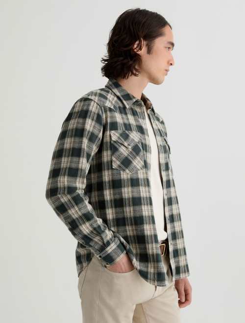 AG Huston Western Shirt Shirts - Charcoal Grey Multi-Men&#39;s Shirts-Brooklyn-Vancouver-Yaletown-Canada