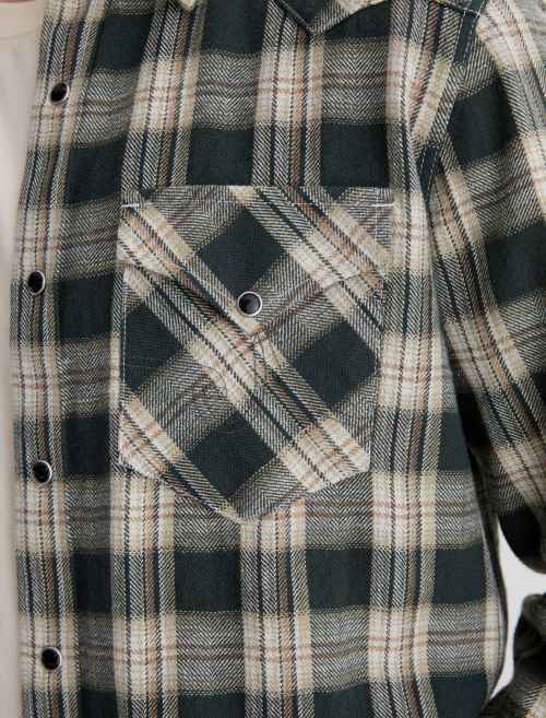 AG Huston Western Shirt Shirts - Charcoal Grey Multi-Men&#39;s Shirts-Brooklyn-Vancouver-Yaletown-Canada