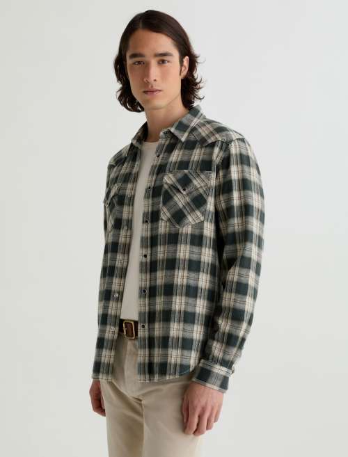 AG Huston Western Shirt Shirts - Charcoal Grey Multi-Men&#39;s Shirts-Brooklyn-Vancouver-Yaletown-Canada
